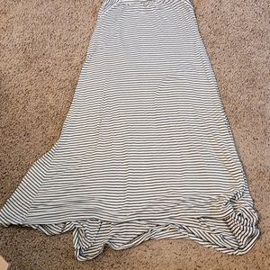 Trippy striped design flowy long maxi skirt